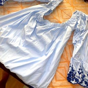 Haute monde blue top